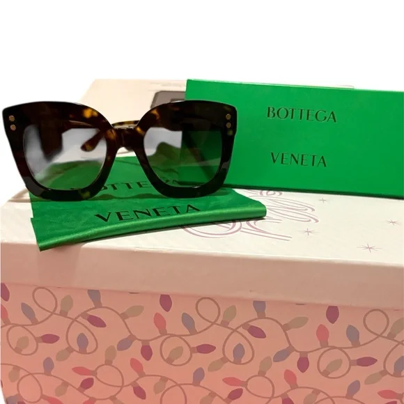 Bottega Veneta Havana Oversized Square W/Brown Granite Sunglasses Bottega Veneta 53MM Square Sunglasses | Saks Fifth Avenue main image 3